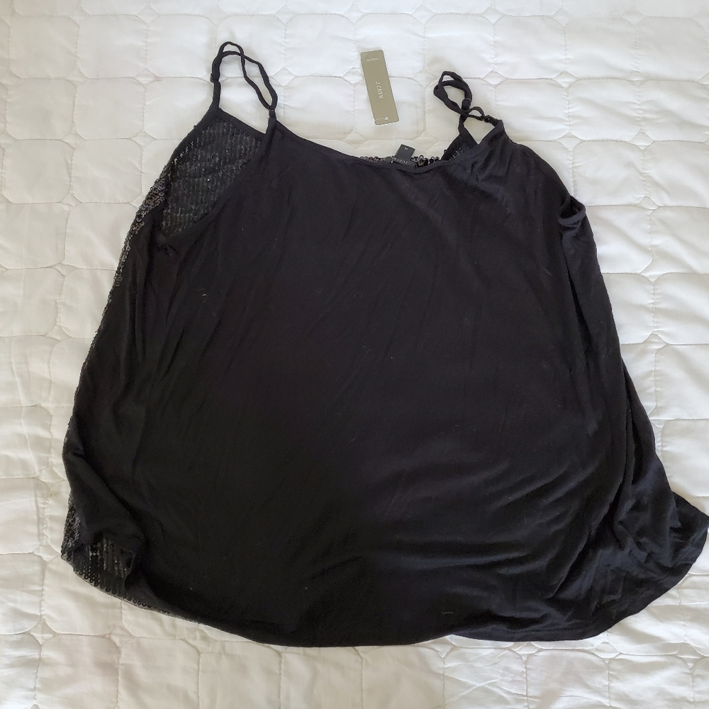 J. Crew Black Sequin Cami Top - Picture 11 of 11